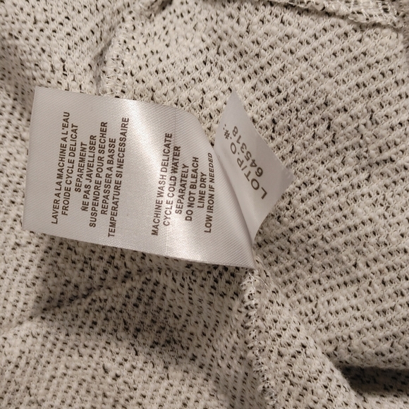 Ladies Long Sweater Jacket Size M Cardigan Black Tweed Pockets - Picture 11 of 11